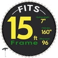 thumbnail image 1 of Yescom Trampoline Replacement Mat 96V-Ring For 15FT Trampoline Frame 7" Spring UV Resistant 8 Row Stitch Jumping Mat, 1 of 9