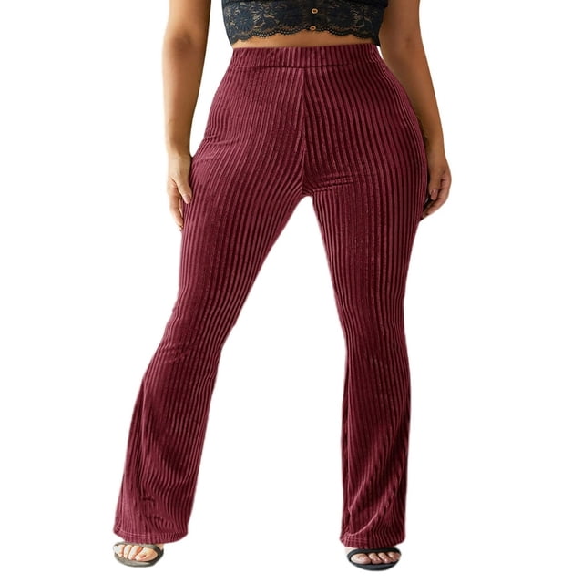 Women‘s Bootcut Yoga Pants Tummy Control Workout Bootleg Velvet Lounge Active Trouser Sweatpants