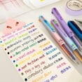 thumbnail image 4 of KER 1ml N Urse Pens 6 PCS Multicolor Pen 3in1 18 Colors 0.5mm Multicolor Gel Ink Pen Consecutivte Consecutive Quick Drying Gel Ink Pen For School Supplies, 4 of 5