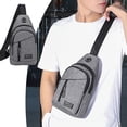thumbnail image 1 of Sac à Bandoulière Imperméable pour Hommes, Sac à Dos Crossbody avec Port de Chargement USB, Sac de Poitrine Polyvalent pour Voyage, Sport, Course, Randonnée, Voyage, Plein Air, Camping, 1 of 6