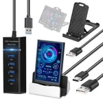 Amdohai 3.5 Inch IPS Display Screen USB Secondary Screen Computers CPU GPU RAM HDD Monitor Time Date Display Horizontal Vertical Screen Switch