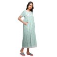 thumbnail image 2 of Moomaya Chemise de Nuit à Col Marin en Coton Imprimé pour Femmes, Boutonnée, 2 of 5