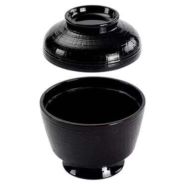GROWTH TANK Miso Soup Bowl Kitchen Multipurpose Tableware for Instant Noodle Fruit Ramen solid black