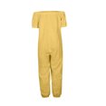 thumbnail image 5 of LOVZFMLL Women's Jumpsuit, Solid Color Off Shoulder Short Sleeve Loose Jumpsuit Yellow, 4XL, 5 of 5