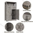 thumbnail image 3 of VEANERWOOD Farmhouse Storage Cabinet with Doors and Drawers, Freestanding Kitchen Pantry Cabinet Sideboard, Grey, 3 of 5