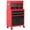 Red, variant on HOMCOM 2 in 1 Top Chest Rolling Tool Storage Box with 6 Drawers, Red