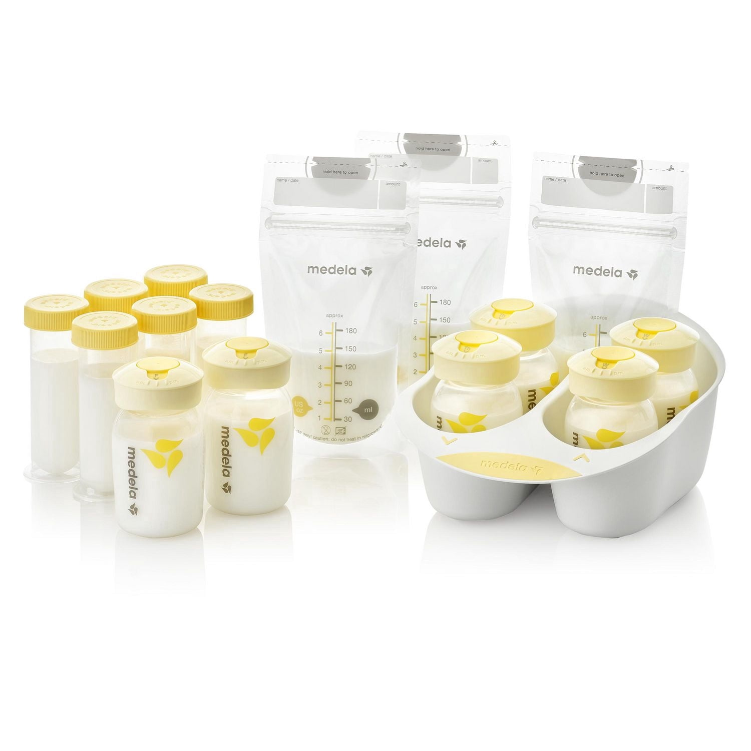 Medela Breast Milk Storage Solution Set, Breastfeeding Supplies & Containers, Breastmilk Organizer, Made Without BPA