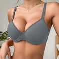 thumbnail image 2 of VEKDONE Women's Soft Breathable Solid Color Bra Push-up Bra Gray 70B, 2 of 8