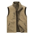 thumbnail image 2 of Birdeem Mens Thin Workwear Solid Color Stand Collar Sleeveless Jacket Tank Tops, 2 of 4