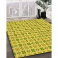 thumbnail image 3 of Ahgly Tapis d'Intérieur Lavable en Machine Carré Jaune Doré Transitionnel, 5 Pieds Carré, 3 of 7