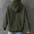 thumbnail image 2 of CEHVOM Mode Femmes Décontracté Manches Longues Col Rond Chandails pour Dames Hauts Blouse Chandail à Capuchon Uni Liquidation, 2 of 7
