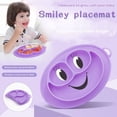 thumbnail image 1 of DEBGFS Silicone Suction Toddler Plates DIY Complementary Food Placemat Suction Cup for Baby Children, Children DIY Plates,Divided Toddler Plates-First Foods   Self-Feeding,Purple, 1 of 7