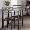 thumbnail image 2 of Dining Table for 2, Small Table and Chairs Set of 2, Dinette Set for 2, Square Dinner Table Set, 3 Piece Kitchen & Dining Room Sets for Small Space (Black, Dining Table with 2 Chairs), 2 of 9