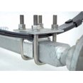 thumbnail image 1 of Dexter Marine Trailer Axle Leaf Spring Plate 81180 Fits 2-3/8 Inch Diameter Round Axles; Galvanized; Set Of 2; With Four U Bolts/Eight Lock Washers/Eight Flat Washers/Nuts, 1 of 5