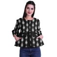 thumbnail image 1 of Moomaya Hauts Boho Coton Décontractés Amples Blouses Haut d'Été Col Rond T-Shirt, 1 of 4