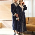 thumbnail image 4 of AherBiu Womens Robes Fuzzy Fleece Warm Robes Soft Winter Plush Long Bathrobes Housecoat with Pockets, 4 of 7