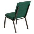 thumbnail image 2 of HERCULES Series 18.5''W Stacking Church Chair in Green Patterned Fabric - Gold Vein Frame, 2 of 8