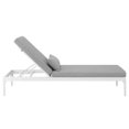 thumbnail image 2 of Modway Perspective Aluminum Patio Chaise Lounge in White and Gray, 2 of 6