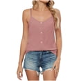 thumbnail image 2 of Nouvelle Sortie, T-Shirt à Col Rond pour Femmes, Haut à Manches Torsadées, Couleur Unie, Sans Manches, Mode, Décontracté, Usage Quotidien, Ajustement Confortable, Tissu Léger/100 % Polyester, Rose, Sopatenor, 2 of 7