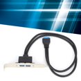 thumbnail image 4 of Expansion Bracket Host Adapter Expansion Usb 2.0 Bracket Pvc Aluminum Alloy Brass Double Usb Baffle Cable Motherboard 19 Pin To Dual Port A Female Extension Rear Panel Bracket, 4 of 8