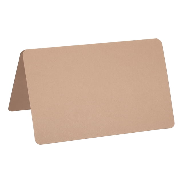 Unique Bargains Blank Greeting Cards,100pack Favor Decor Foldable Blank Card ,Brown Card Paper
