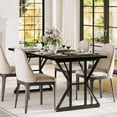 thumbnail image 1 of Bingirl Industrial Dining Table for-Rectangular Waterproof Wooden Top Heavy Duty Black, 1 of 7