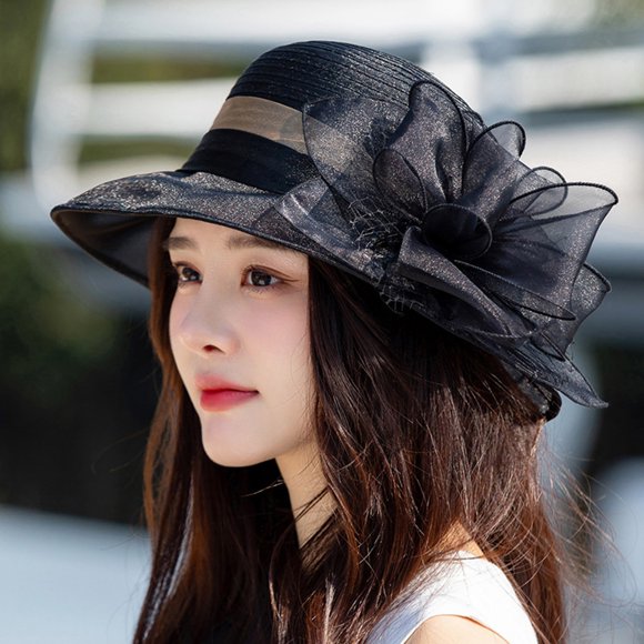Women Fascinator Lady Cocktail Tea Party Church Wedding Bridal Flower Hat