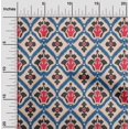 thumbnail image 2 of oneOone Viscose Chiffon Teal Blue Fabric Asian Ikat Sewing Craft Projects Fabric Prints By Yard 42 Inch Wide, 2 of 4