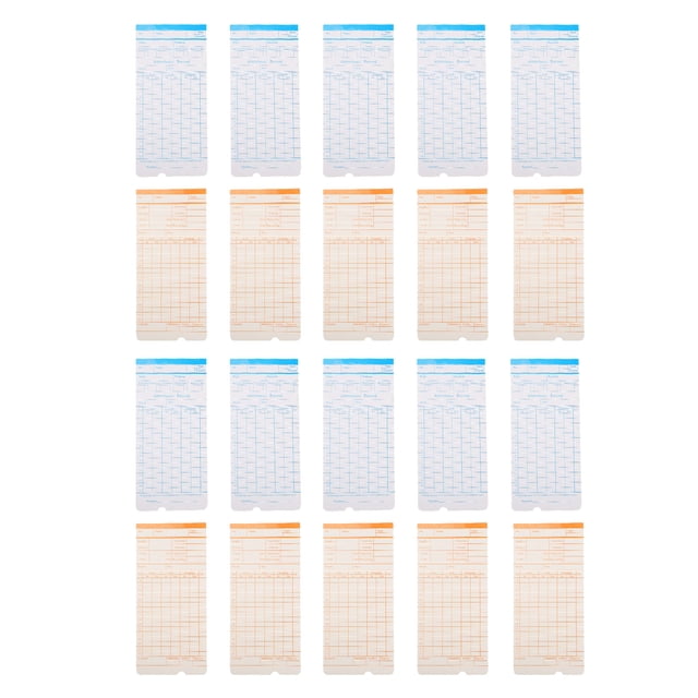 MasteelfCA 100 Sheets of English Time Cards Attendance Time Cards Double-sided Time Cards Paper