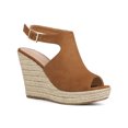 thumbnail image 1 of BLISSFUL STEP Sandales à Talon Compensé Plateforme à Bout Ouvert à Bride Arrière pour Femme Brun (Taille 9), 1 of 6