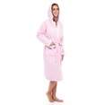 thumbnail image 4 of Women’s Waffle Weave Robe Ladies Hooded Bathrobe 100% Terry Cotton Spa Robes Pink XXL, 4 of 8