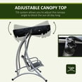 thumbnail image 4 of Outsunny 3 Person Patio Swing Bench Seats with Adjustable Canopy, 4 of 10