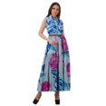 thumbnail image 1 of Moomaya Robe Chemise Longue Femmes Imprimée Sans Manches Robe d'Été Chemise à Boutons, 1 of 4