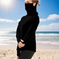 thumbnail image 1 of Ovbmpzd Womens Tops Trendy Sun Protection Black Long Sleeve Solid Breathable Tees Ladies Blouses XXXXXL, 1 of 8