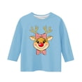 thumbnail image 3 of YUNAFFT Garçons Filles Chemise Décontractée à Imprimé de Noël 3-12 Ans Manches Courtes/longues Col Ras du Cou Mélange Polyester-Spandex Extensible Haut Confortable pour Tenue Festive des Fêtes, 3 of 3