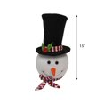 thumbnail image 3 of HOLIDAY TIME 14.5 INCH FABRIC SNOWMAN TREE TOPPER, 3 of 3
