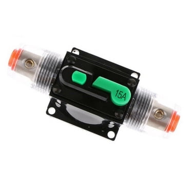 Car Fuse Circuit Breaker Boat Car Dc Protect Breaker Radio Reset Waterproof 10A-100A 12V-48V Amp Circuit Breaker 15A