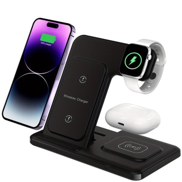 3 In 1 Fast Charging Station, Folding Wireless Charger Stand For iPhone