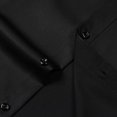 thumbnail image 4 of RXIRUCGD Blouse pour Homme, Mode Décontractée, Couleur Unie, Boutons, Manches Longues, Col Rabattu, Noir, Taille : TG, 4 of 4