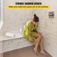 thumbnail image 2 of KFFKFF Shower Bench, 47.2" x 16" x 20", Prepped for Tiling, Waterproof & Leak-Proof, Corner Shower Seat, Supports up to 440 lbs, Rectangular Tileable Design, 2 of 9