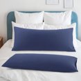 thumbnail image 2 of PiccoCasa 2Pcs Body Pillowcases Microfiber Pillow Covers, Queen Navy Blue, 2 of 9