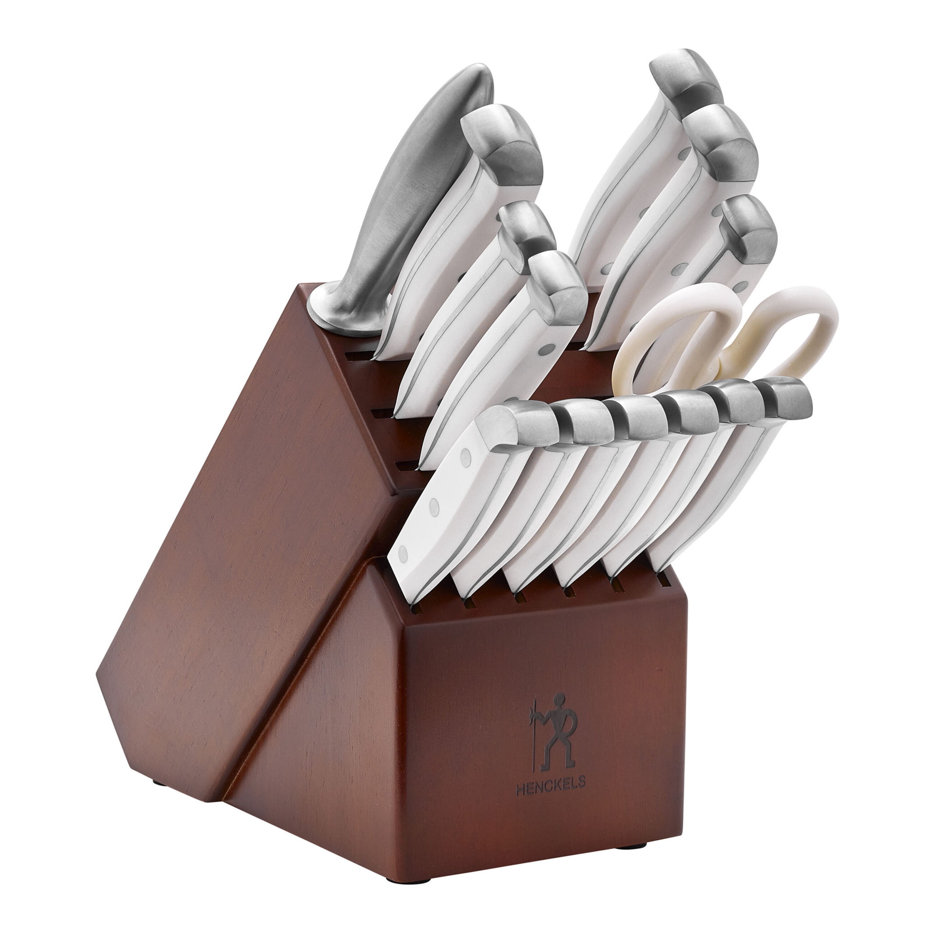 HENCKELS Statement 15 Piece Knife Block Set, White