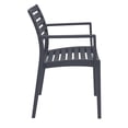 thumbnail image 4 of Compamia Artemis Outdoor Patio Dining Arm Chair in Dark Gray, 4 of 14
