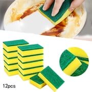 12PC Rectangle Scrub Sponges NonScratch Kitchen Sponges Heavy Duty Cellulose Scrubbing Sponges For Kitchens Bathrooms Housework
