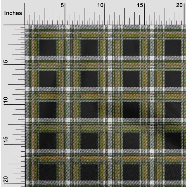 oneOone Georgette Viscose Fabric Tartan Check Print Fabric By Yard 42 Inch Wide
