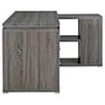 thumbnail image 4 of Scranton & Co Contemporary Wood L Shape Writing Desk in Weathered Gray/Silver, 4 of 11