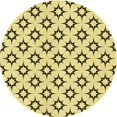 thumbnail image 1 of Ahgly Company Tapis Rond Lavable en Machine Intérieur Transitionnel Jaune Soleil, 8 Pieds Rond, 1 of 7