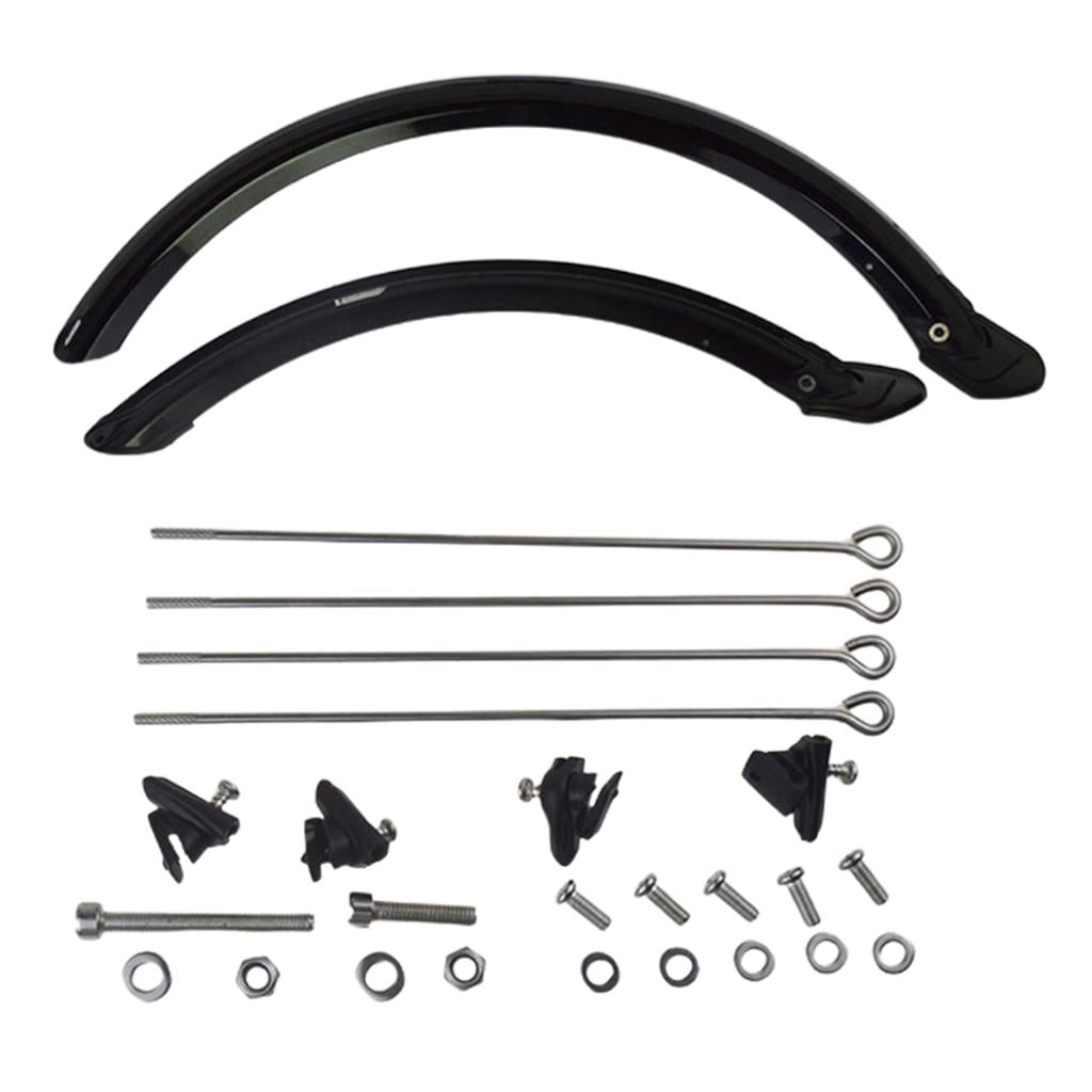 Almencla Premium Folding Bike Mud Guard Stopper 20'' V-Brake Mudguard Set with Mount s 20 Inch