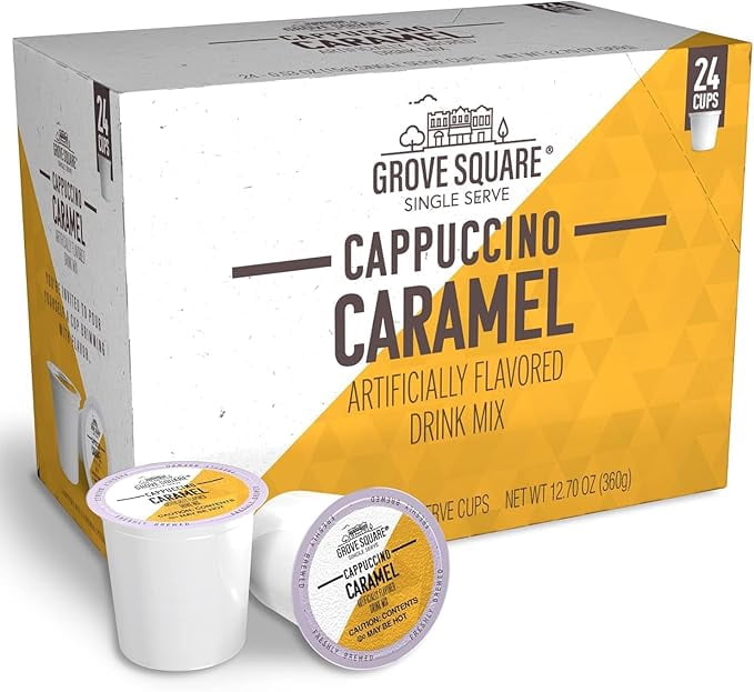 Grove Square Caramel Cappuccino Single-Serve Coffee Pods 96 COUNT