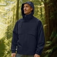 thumbnail image 2 of Sentmoon Jackets for Men Solid Color Long Sleeve Drawstring Hooded Neck Men Coat Oversized Zipper Windbreaker Waterproof Clothes Men with Pockets Fall and Winter Trendy for Travel and Hiking, 2 of 7